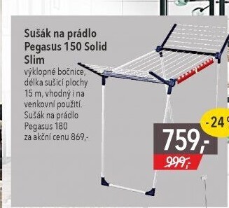 Sušák na prádlo Pegasus 150Solid Slim Leifheit