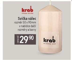 Svíčky válcové Krab