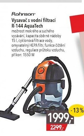Vysavač vodní Rohnson AquaTech R-144