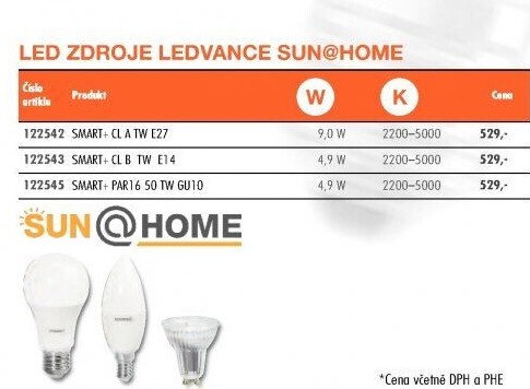 LED žárovka Sun@Home Ledvance