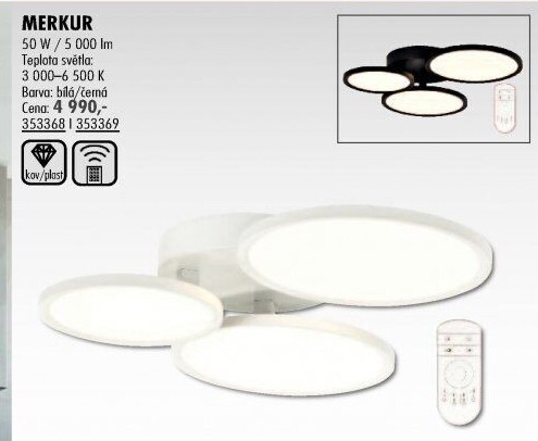 Svítidlo stropní LED Merkur