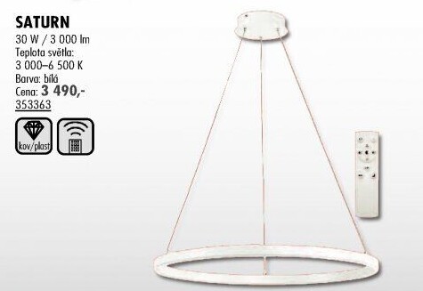 Závěsné LED svítidlo Saturn Top Light