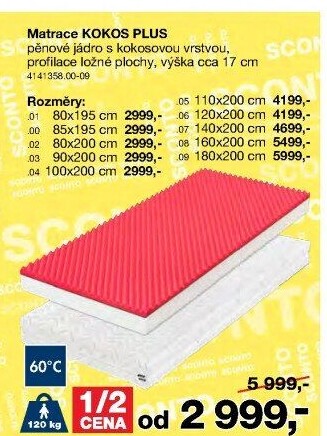 Matrace Kokos Plus