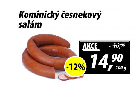 Salám kominický česnekový točený