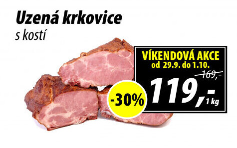Uzená krkovice s kostí