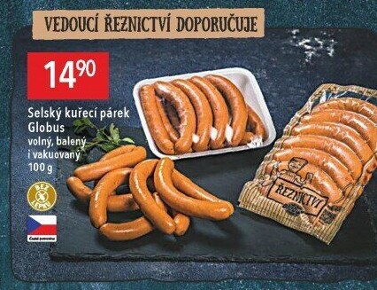 Párky kuřecí Selské Globus