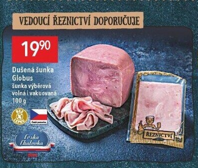 Šunka dušená výběrová Globus