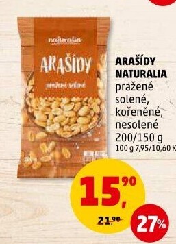 Arašídy pražené Naturalia