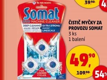 Čistič myčky při plné myčce Somat