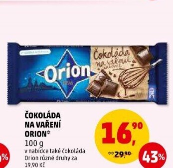 Čokoláda na vaření Orion