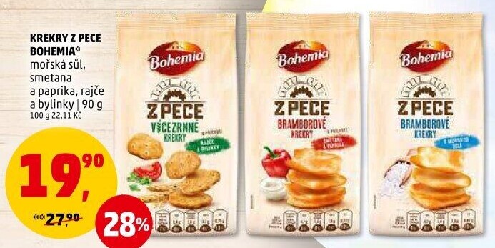 Krekry Z pece Bohemia Chips