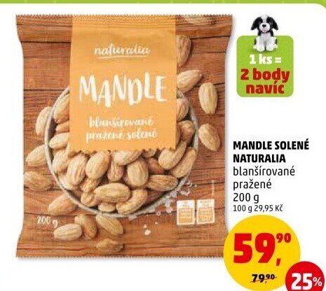 Mandle pražené Naturalia
