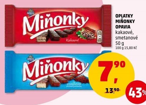 Oplatky Miňonky Opavia