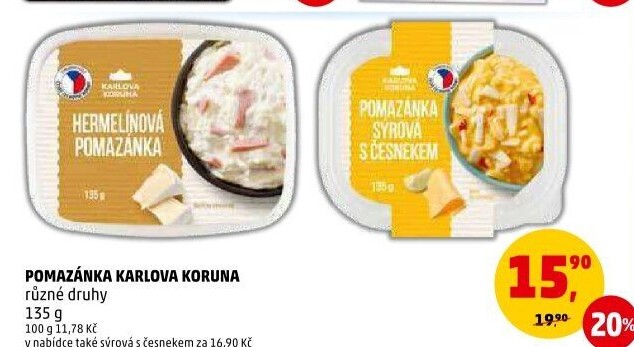 Pomazánky Karlova Koruna