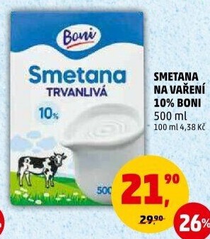 Smetana na vaření Boni 10%