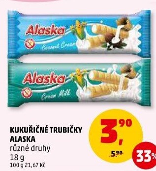 Trubičky bez lepku Alaska