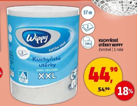 Utěrky kuchyňské 2vrstvé XXL Wippy