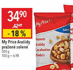 Arašídy pražené My Price