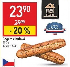 Bageta s cibulkou