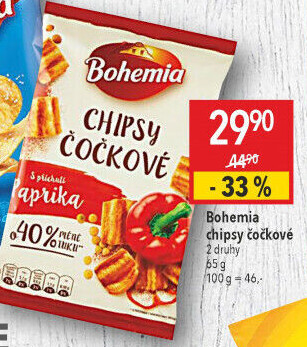 Čočkové chipsy Bohemia Chips
