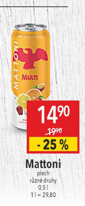 Ochucená voda Mattoni