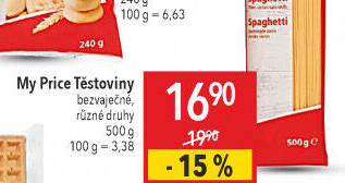 Těstoviny My Price