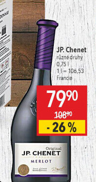 Víno Merlot J.P. Chenet