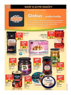 akční leták Globus 29.9.2022-4.10.2022