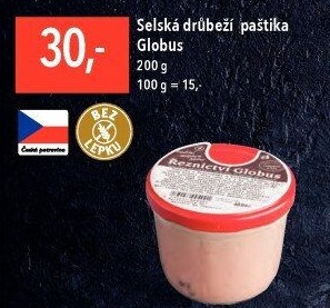 Paštika drůbeží Selská Globus
