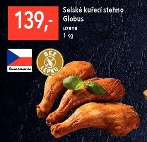 Selské kuřecí stehno uzené Globus
