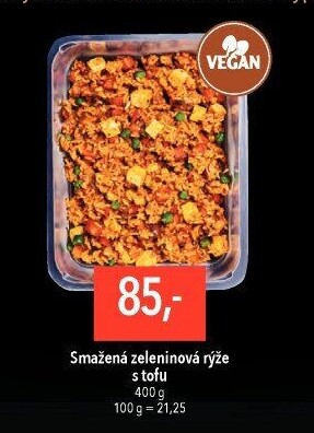 Smažená zeleninová rýže s tofu Globus