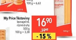 Těstoviny My Price