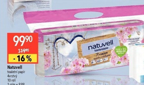 Toaletní papír 4vrstvý Natuvell