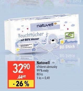 Vlhčené ubrousky dětské Natuvell