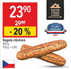 Bageta s cibulkou