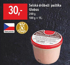 Paštika drůbeží Selská Globus