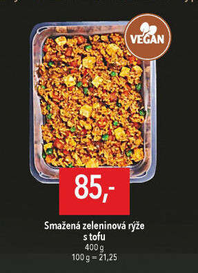 Smažená zeleninová rýže s tofu Globus