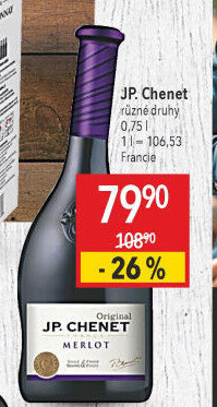 Víno Merlot J.P. Chenet