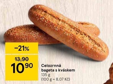Bageta celozrnná