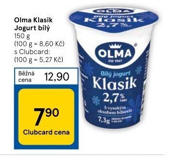 Bílý jogurt Klasik Olma