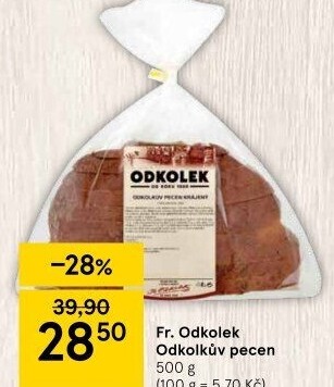 Chléb Odkolkův pecen Odkolek