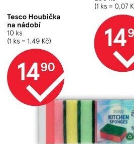 Houbičky na nádobí Tesco