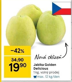 Jablka Golden Delicious
