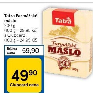 Máslo farmářské Tatra