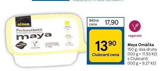 Omáčky veganské maya Sinea