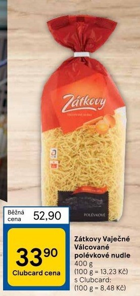 Polévkové nudle Zátkovy