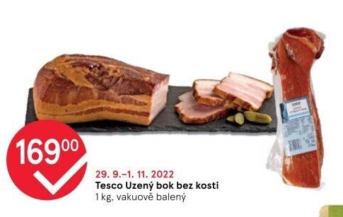 Uzený bok bez kosti Tesco