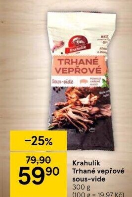 Vepřové trhané maso sous vide Krahulík