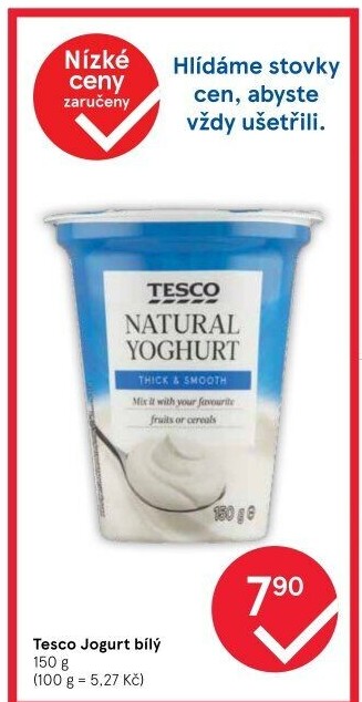 Bílý jogurt Tesco