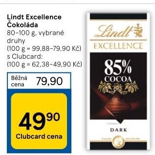 Čokoláda Excellence Lindt